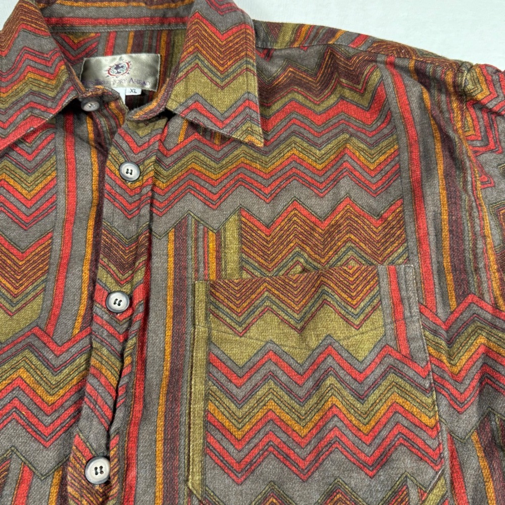 Territory Ahead Men XL Geometric Aztec L/S Button Shirt Southwest Cowboy Western - Picture 7 of 12